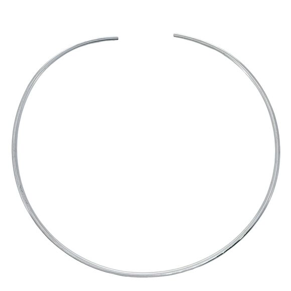 Vintage Sterling Silver 925 2.4mm Open Collar Necklace 15"